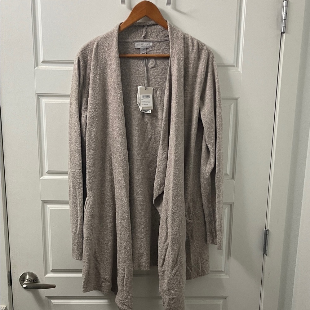 Barefoot Dreams Soft Tan Open Cardigan